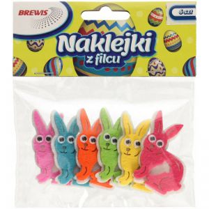 Naklejki z filcu Brewis Zające, 6szt